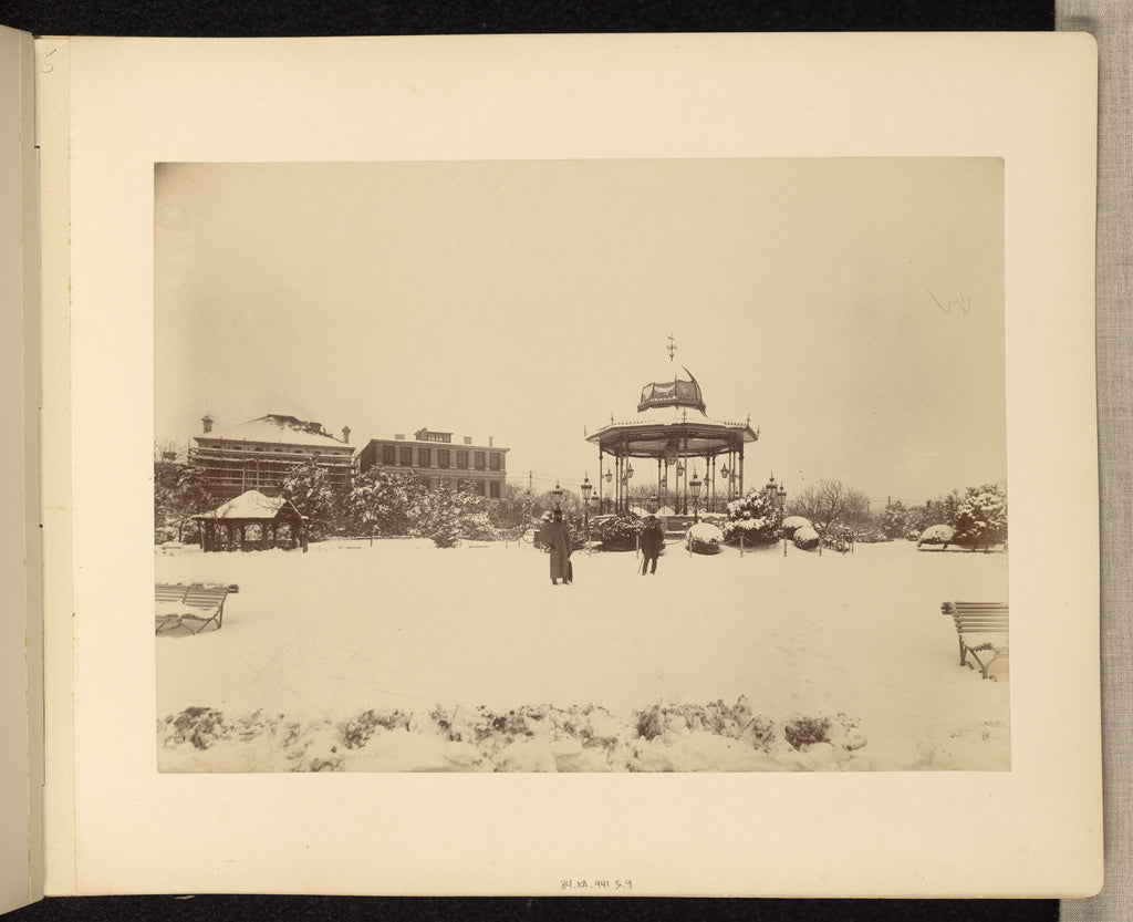 Unknown maker:[Pavilion in the Public Garden, Shanghai], Poster Print Wall Art