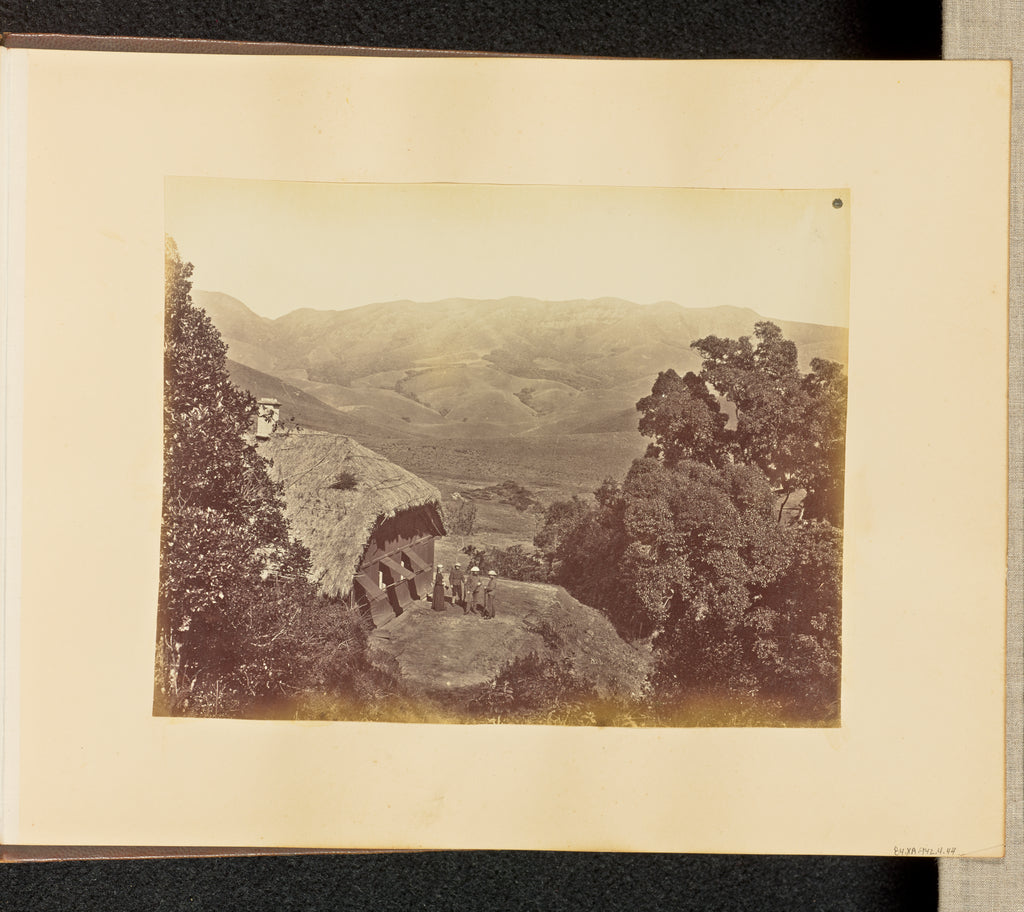 Willoughby Wallace Hooper:[Landscape View with Thatched Buil, Poster Print Wall Art
