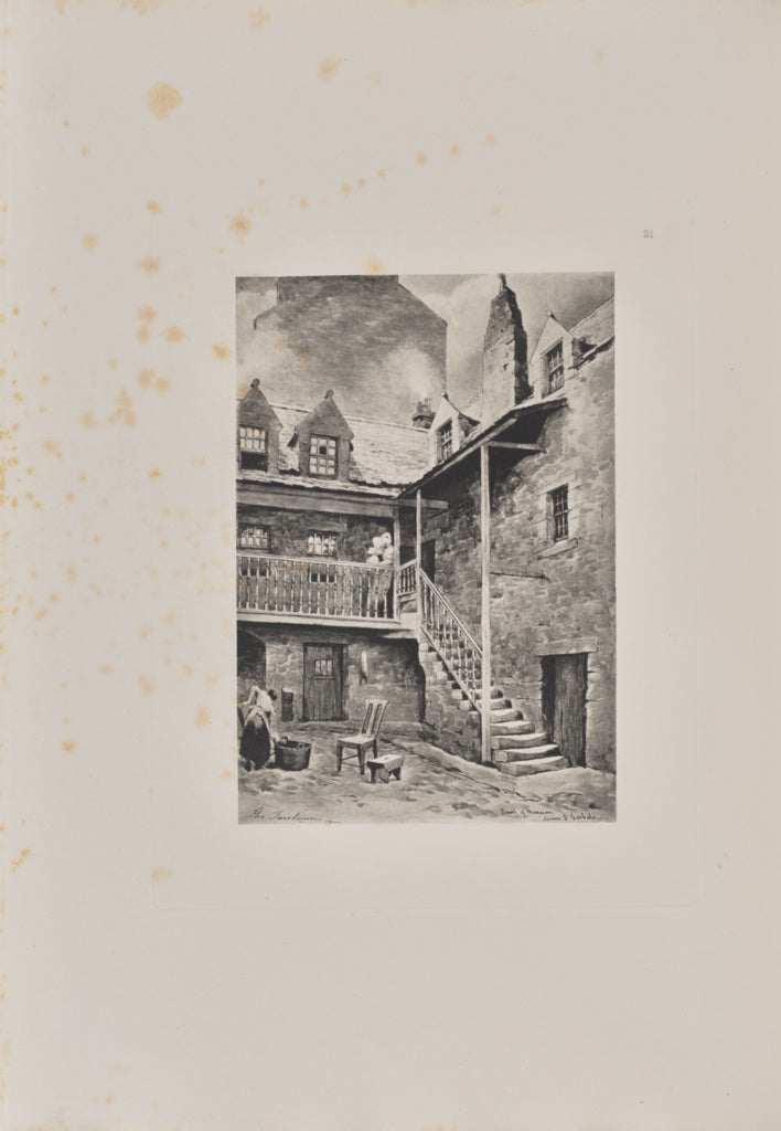 T. & R. Annan & Sons:Court of an Old Mansion, Main Street, G, Poster Print Wall Art