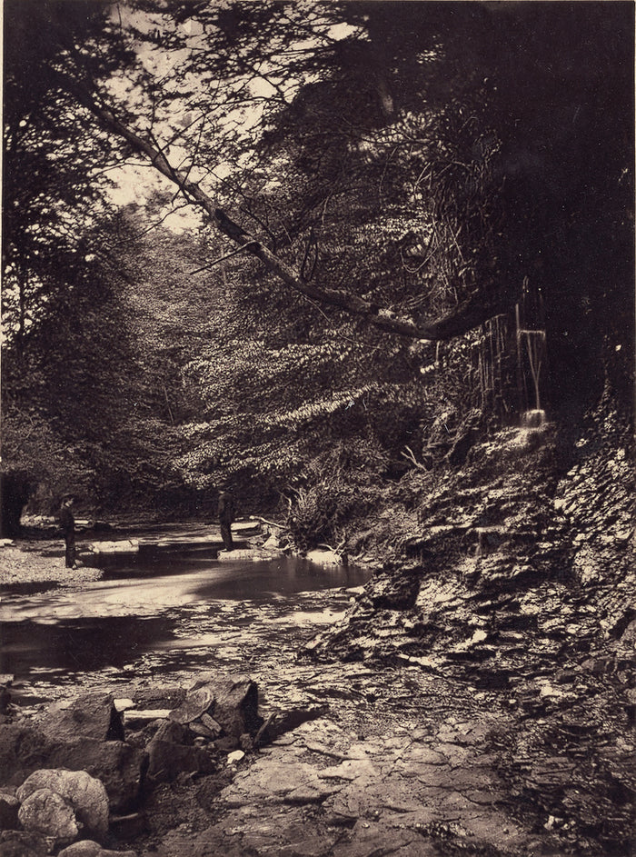 Arthur Brown:[Two men on banks of stream],16x12