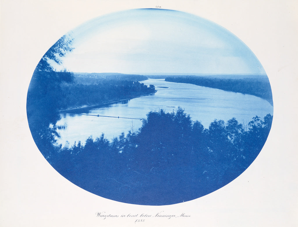 Henry P. Bosse:Wingdams in Bend below Ninninger, Minnesota, Poster Print Wall Art
