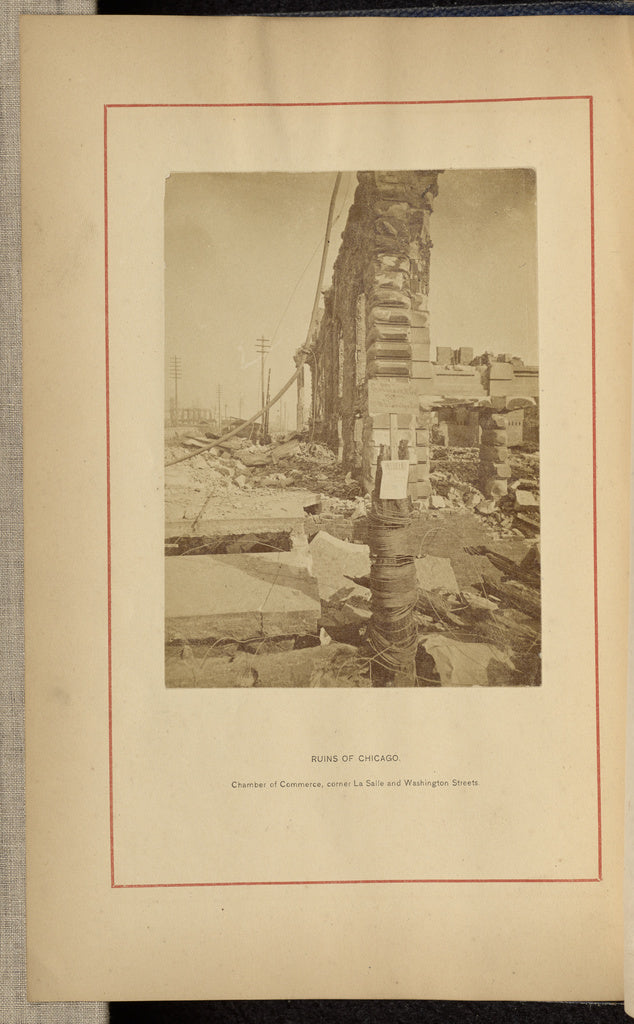 George N. Barnard:Chamber of Commerce, corner of La Salle an, Poster Print Wall Art