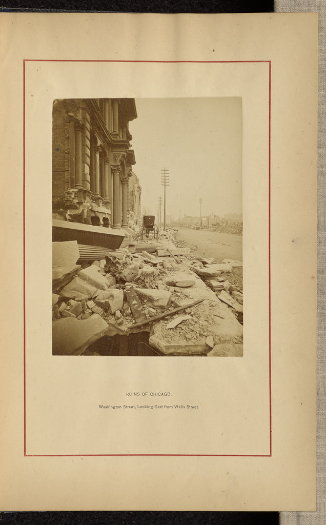 George N. Barnard:Washington Street, Looking East from Wells, Poster Print Wall Art