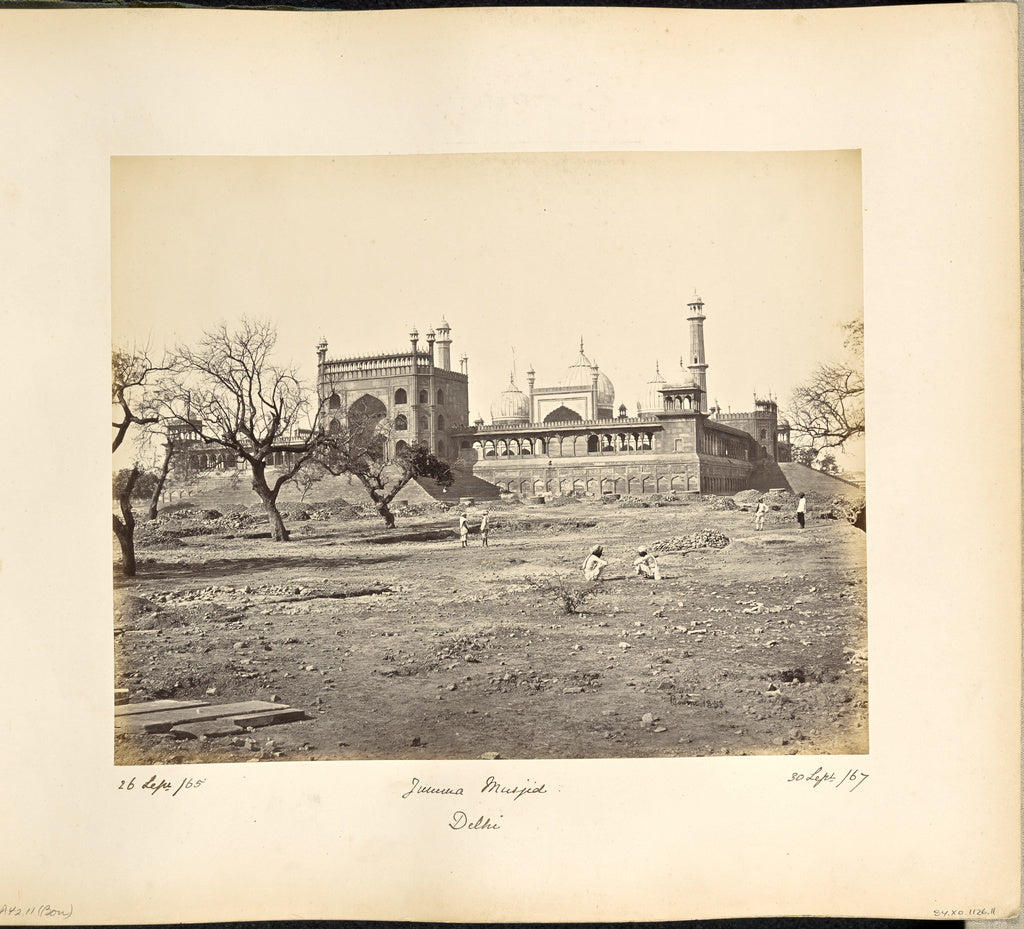 Samuel Bourne:Delhi; The Jumma Musjid, from the North-East, Poster Print Wall Art