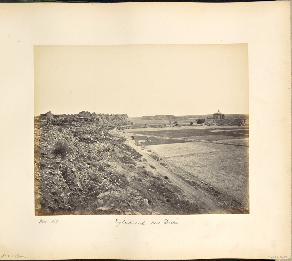 Samuel Bourne:Delhi; Ruins of the Fort of Toghlukabad, dista, Poster Print Wall Art