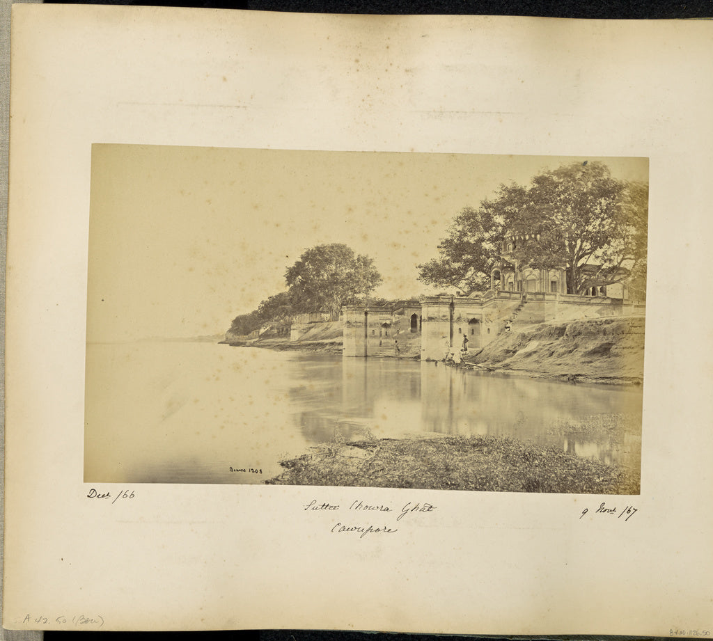 Samuel Bourne:Cawnpore; Suttee Chowra Ghat, the scene of the, Poster Print Wall Art