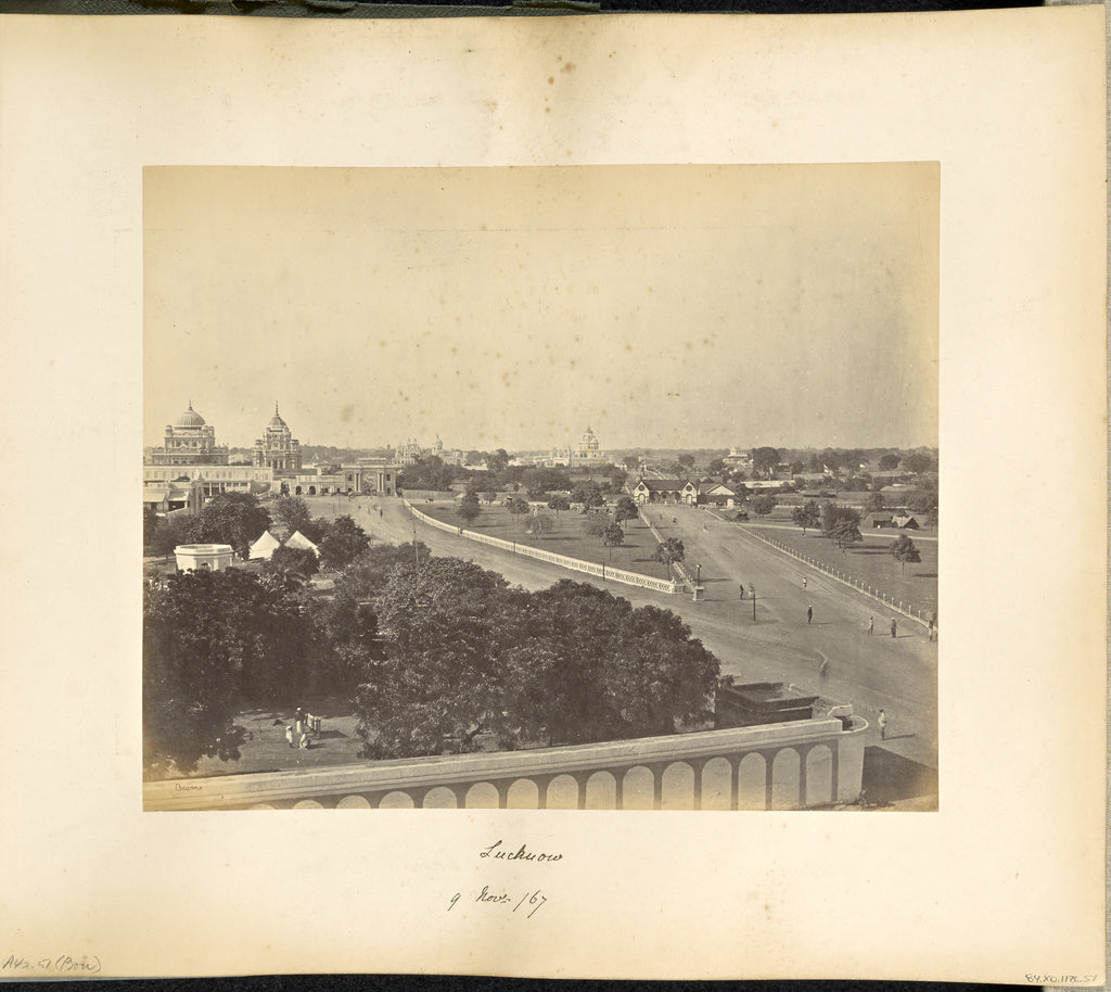 Samuel Bourne:Lucknow; Oudh Exhibition and surrounding Scene, Poster Print Wall Art