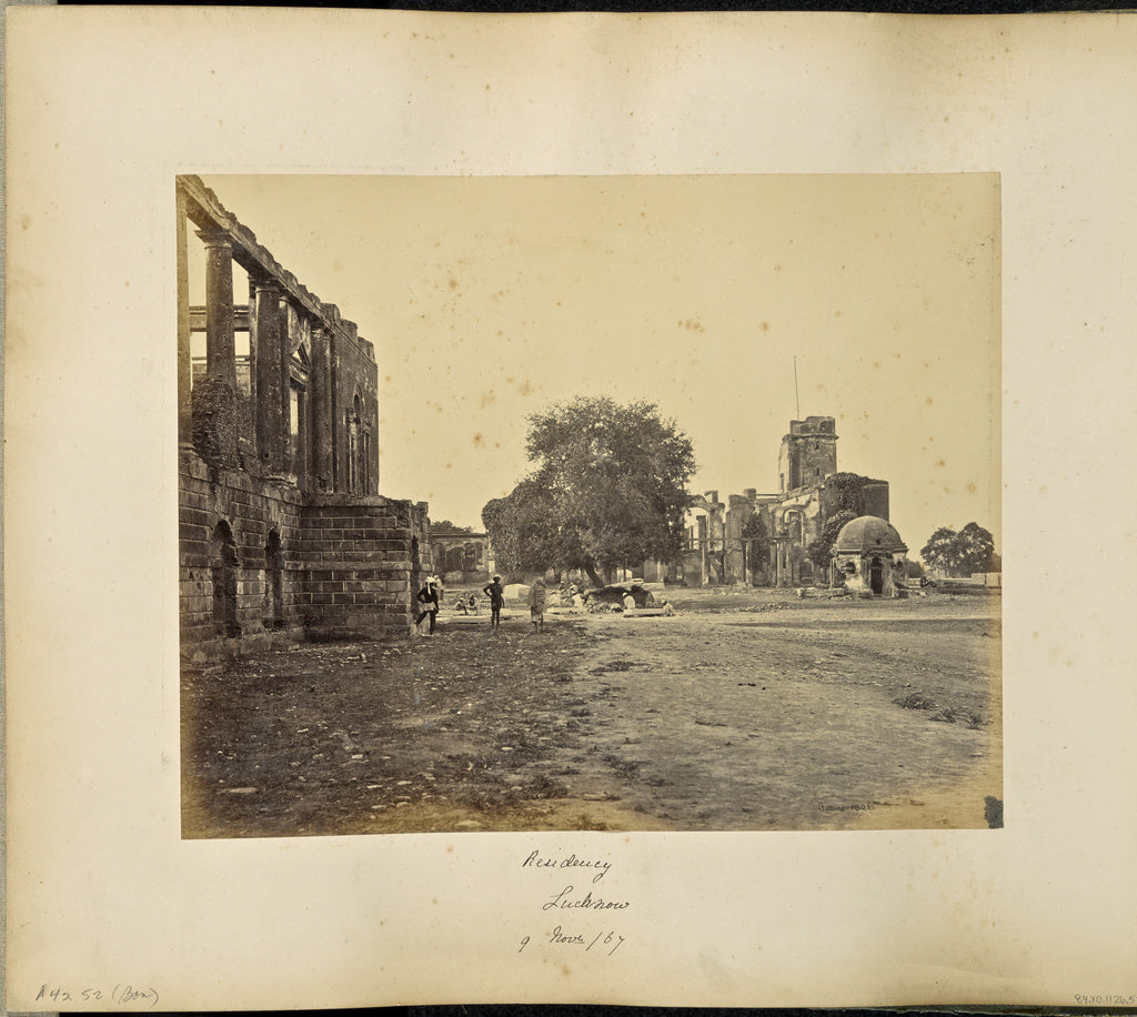Samuel Bourne:Lucknow; Residency and Banqueting Hall, Poster Print Wall Art
