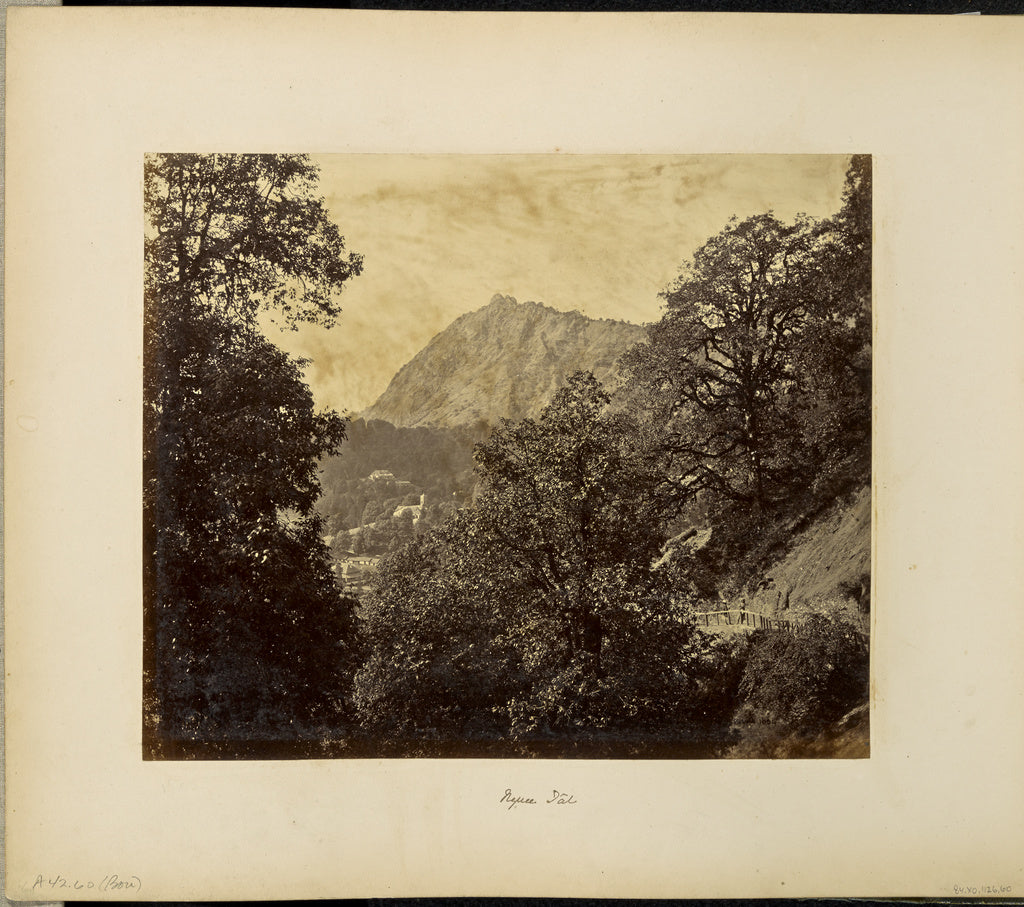 Samuel Bourne:Nynee Tal; a peep from the Lieutenant Governor, Poster Print Wall Art