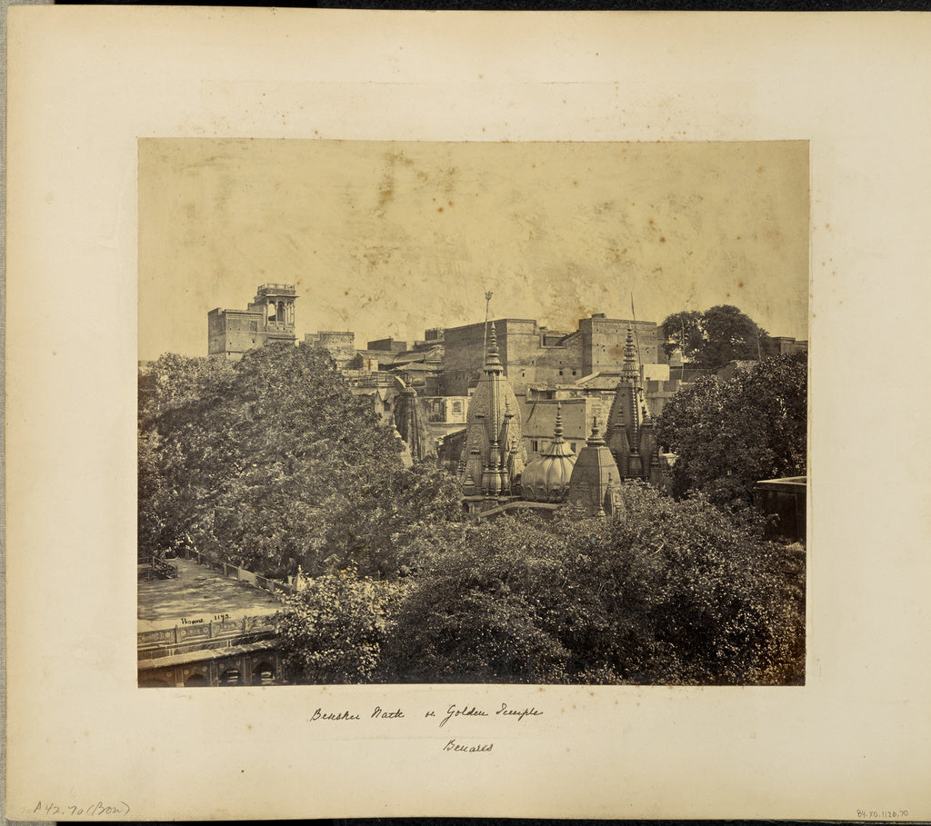 Samuel Bourne:Benares; Beseshor Nath, or Golden Temple, Poster Print Wall Art