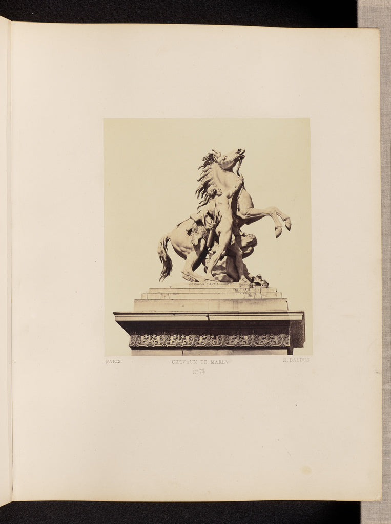 edouard Baldus:Cheavaux de Marly (No. 73), Poster Print Wall Art
