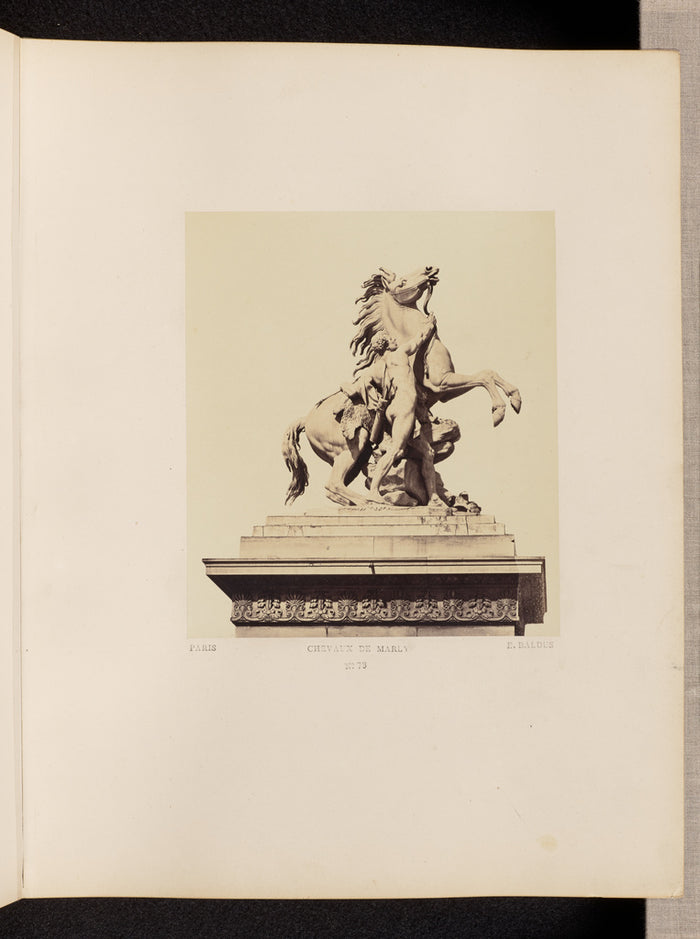 edouard Baldus:Cheavaux de Marly (No. 73),16x12