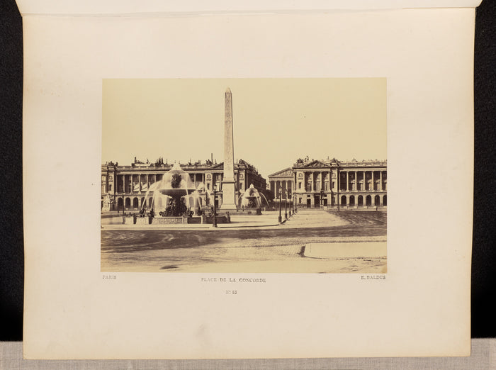 edouard Baldus:Place de la Concorde (No. 45),16x12