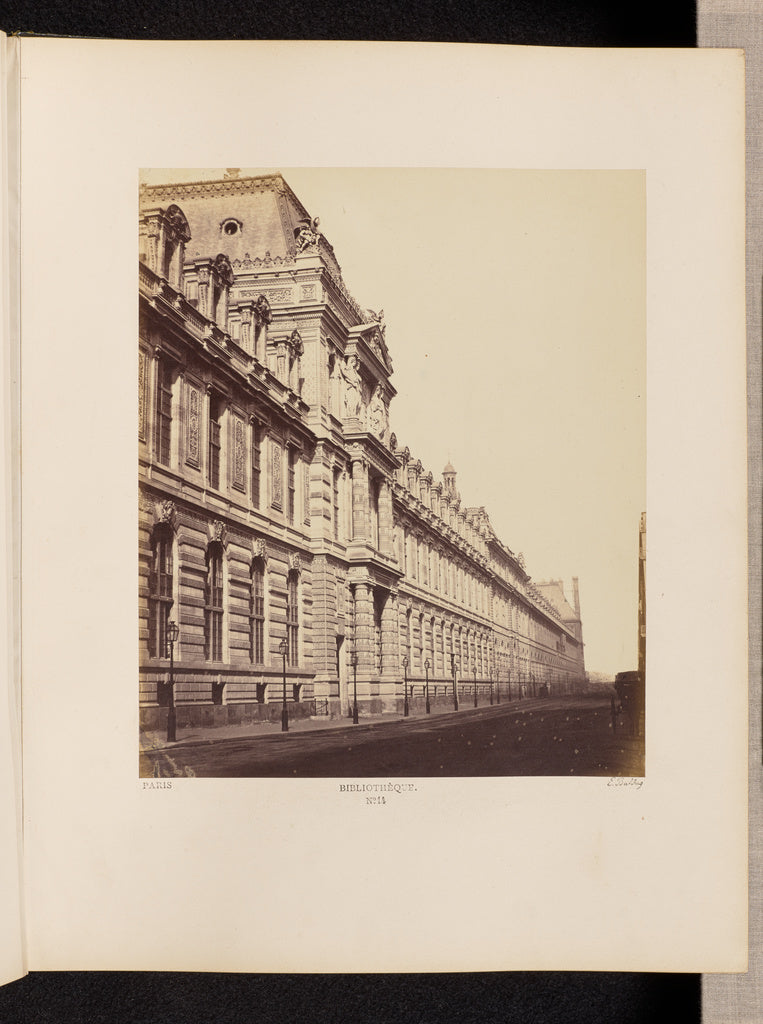 edouard Baldus:Bibliothèque (No. 14), Poster Print Wall Art