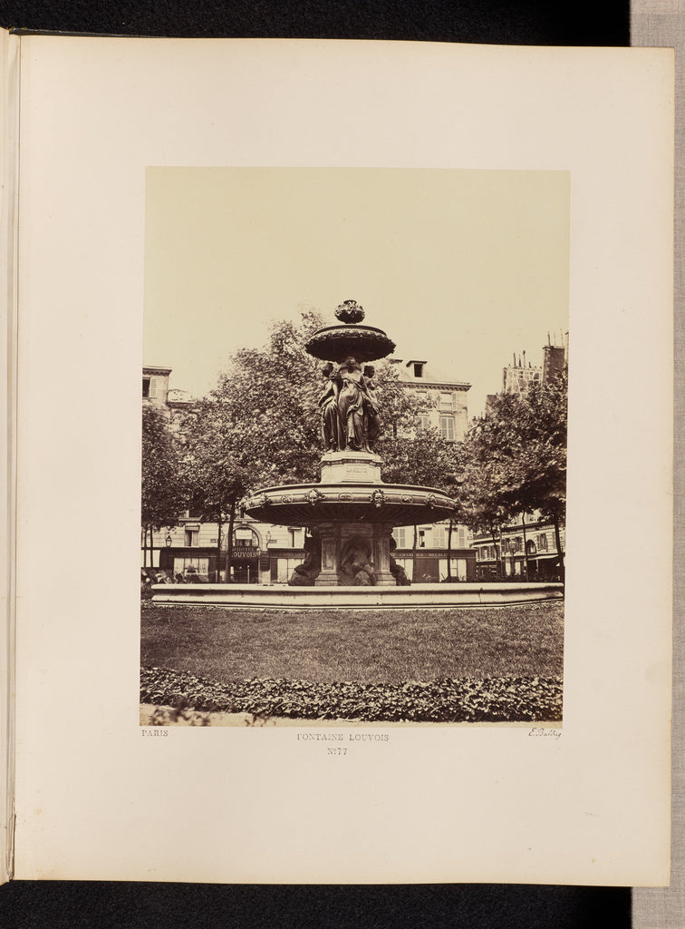 edouard Baldus:Fontaine Louvois (No. 77), Poster Print Wall Art
