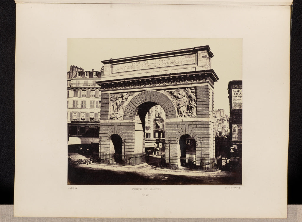 edouard Baldus:Porte St. Martin (No. 60), Poster Print Wall Art