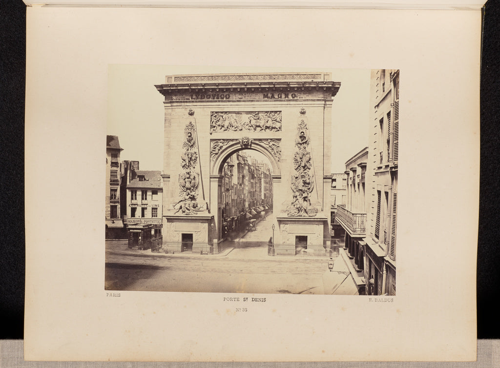 edouard Baldus:Porte St. Denis (No. 35), Poster Print Wall Art