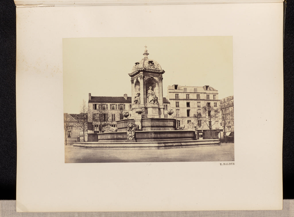 edouard Baldus:[Fontaine Saint Sulpice] (No. 76), Poster Print Wall Art