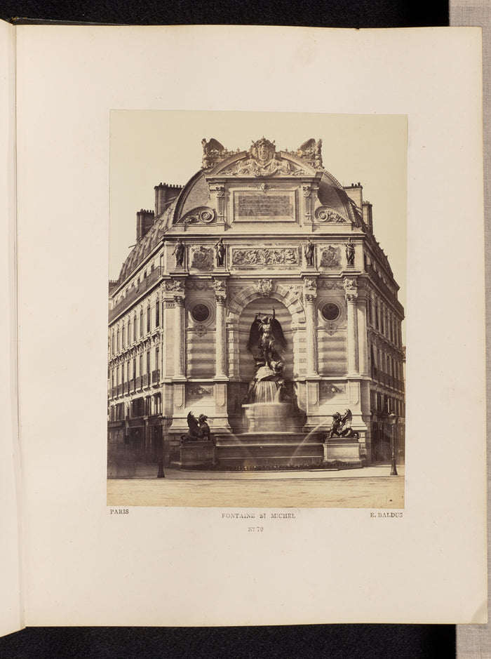 edouard Baldus:Fontaine St. Michel (No. 70),16x12