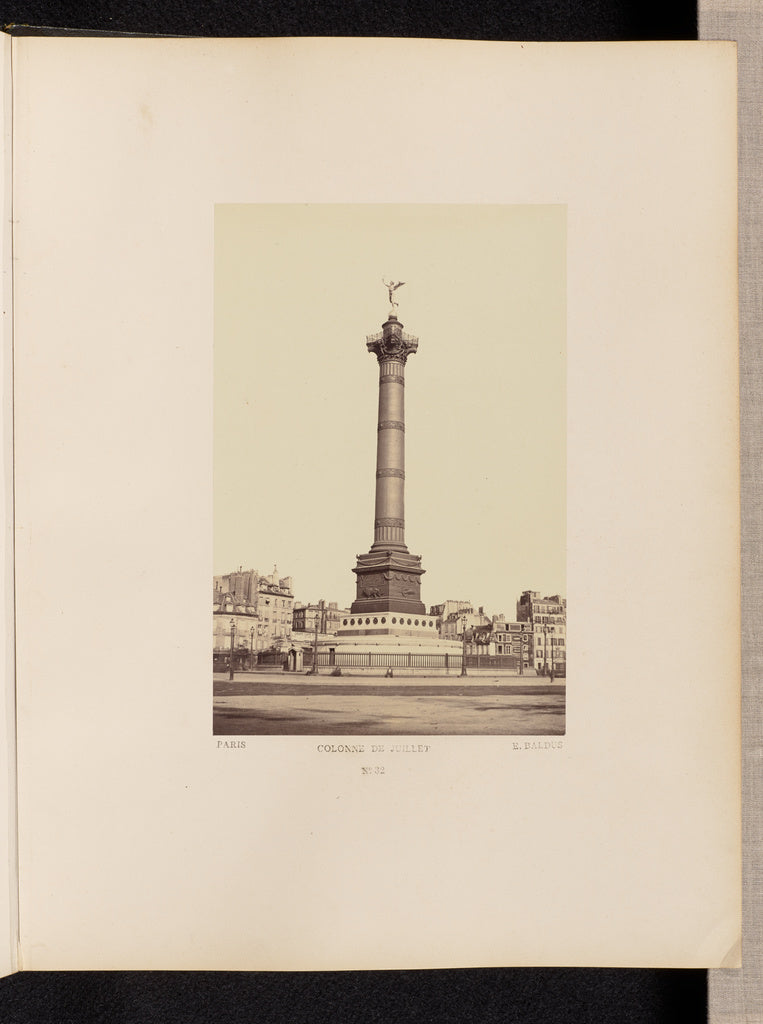 edouard Baldus:Colonne de Juillet (No. 32), Poster Print Wall Art