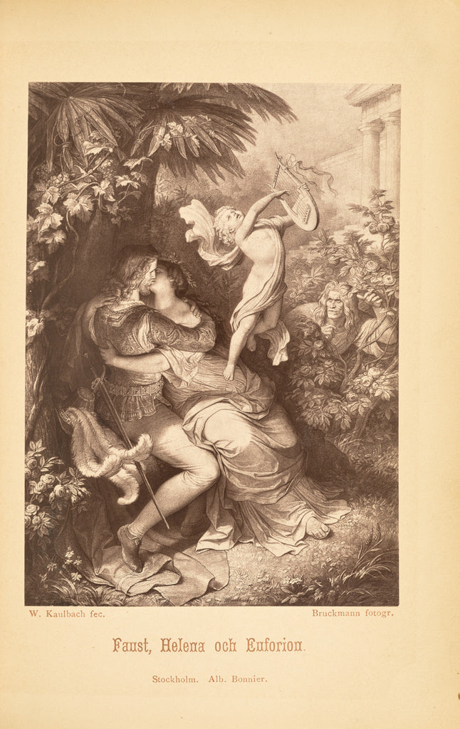 Friedrich Bruckmann:Faust, Helena och Euforion, Poster Print Wall Art