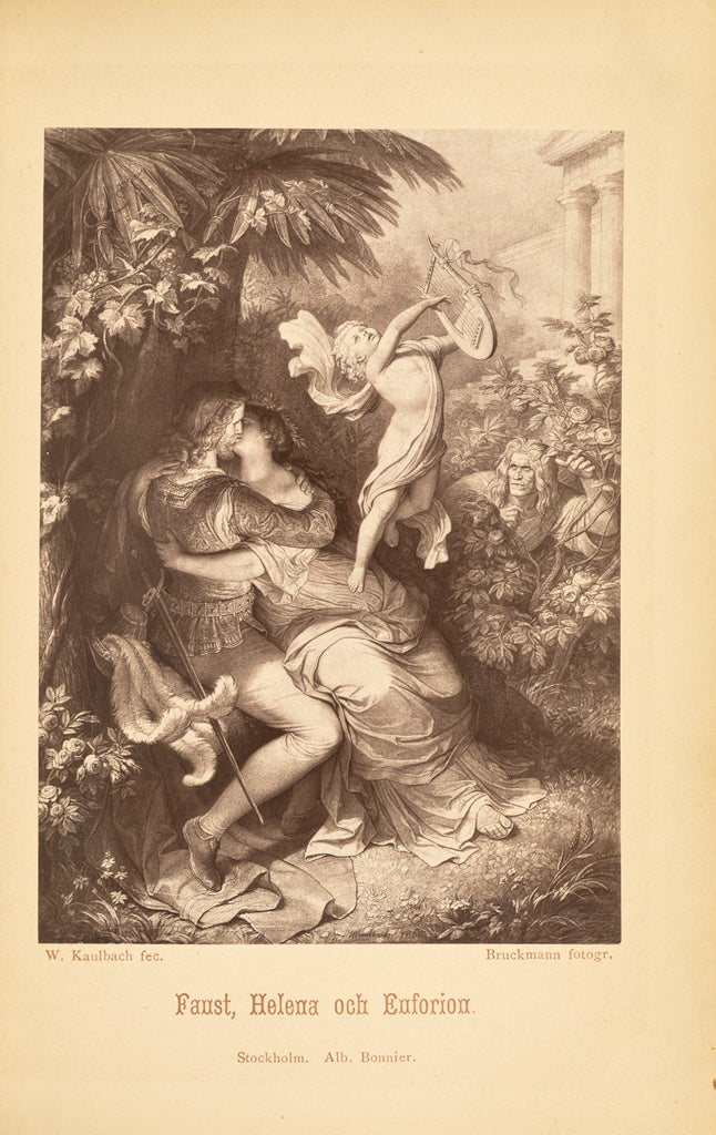 Friedrich Bruckmann:Faust, Helena och Euforion,16x12