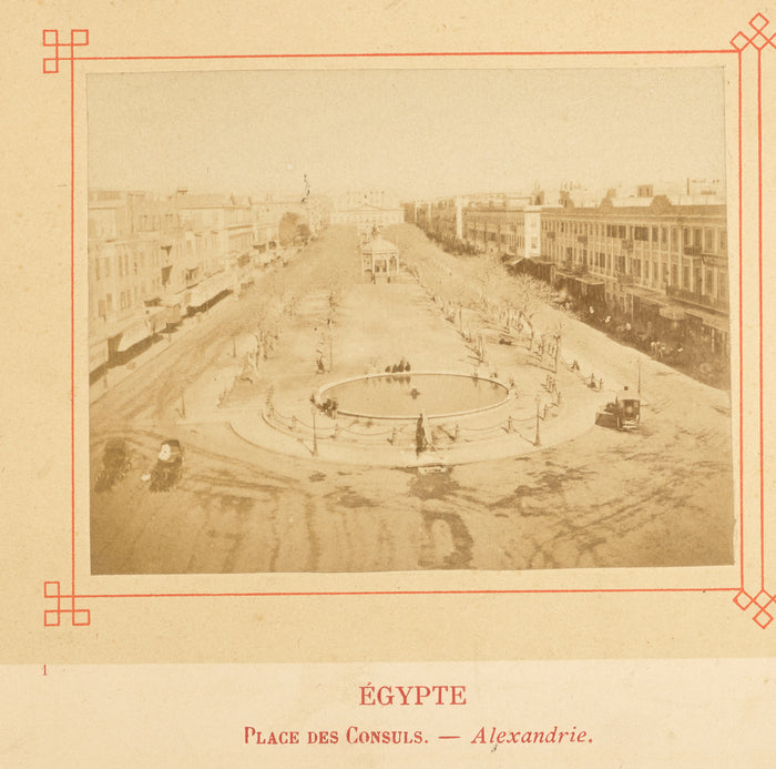 Félix Bonfils:Place des Consuls. - Alexandrie.,16x12