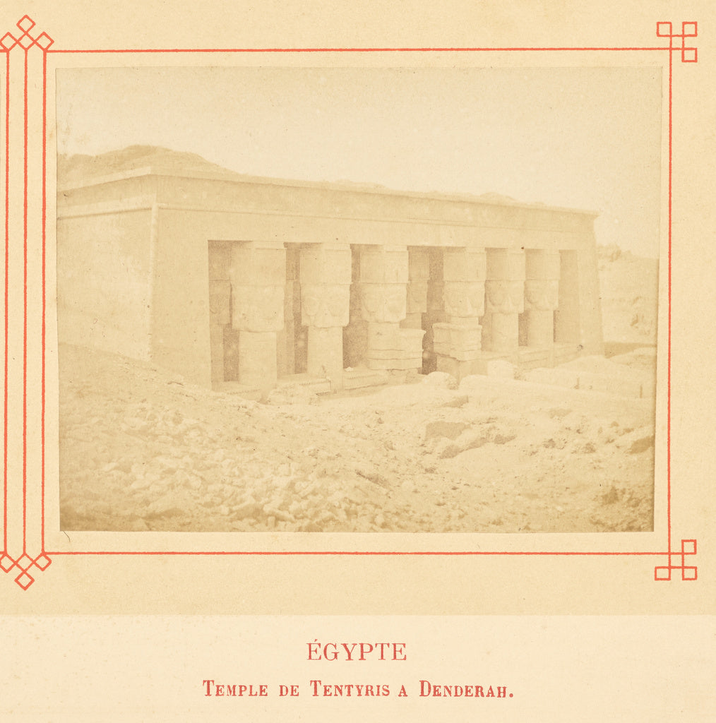 Félix Bonfils:Temple de Tentyris à Denderah., Poster Print Wall Art