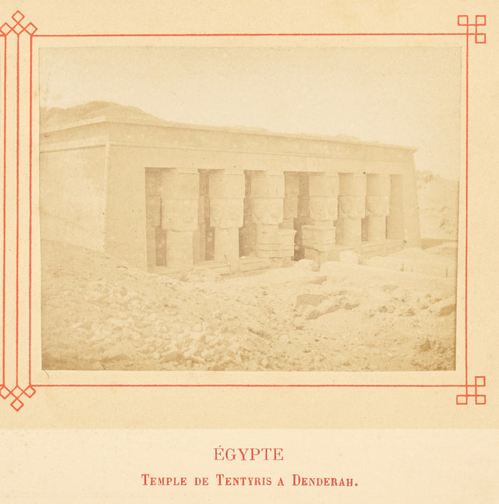 Félix Bonfils:Temple de Tentyris à Denderah.,16x12