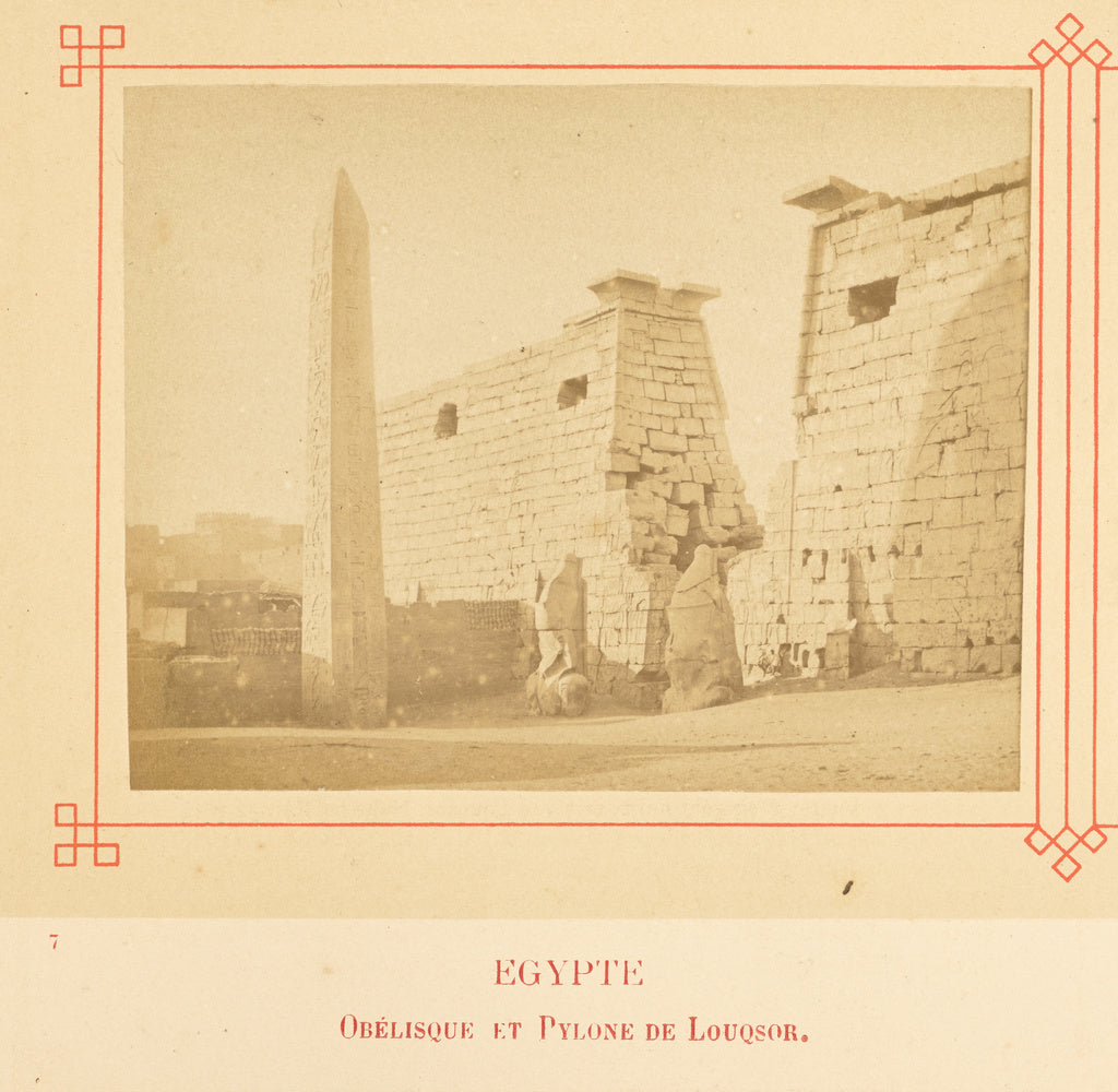 Félix Bonfils:Obélisque et Pylone de Louqsor., Poster Print Wall Art