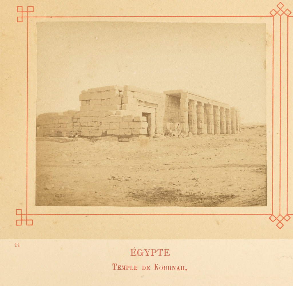 Félix Bonfils:Temple de Kournah., Poster Print Wall Art