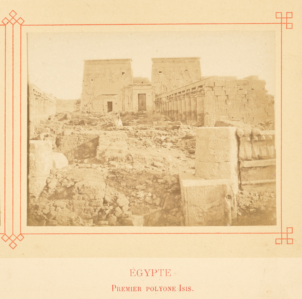 Félix Bonfils:Premier pylone Isis., Poster Print Wall Art