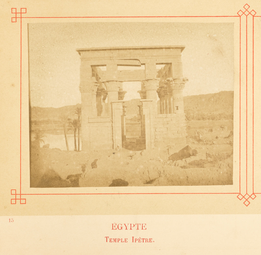 Félix Bonfils:Temple Ipètre., Poster Print Wall Art