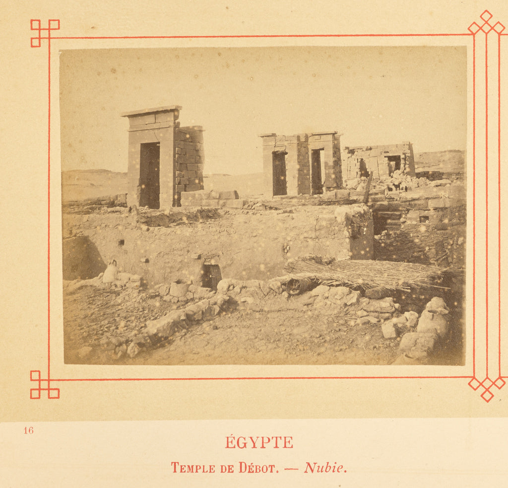 Félix Bonfils:Temple de Débot. - Nubie., Poster Print Wall Art