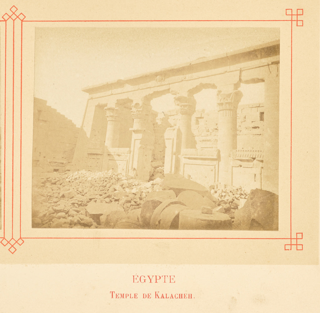 Félix Bonfils:Temple de Kalacheh., Poster Print Wall Art