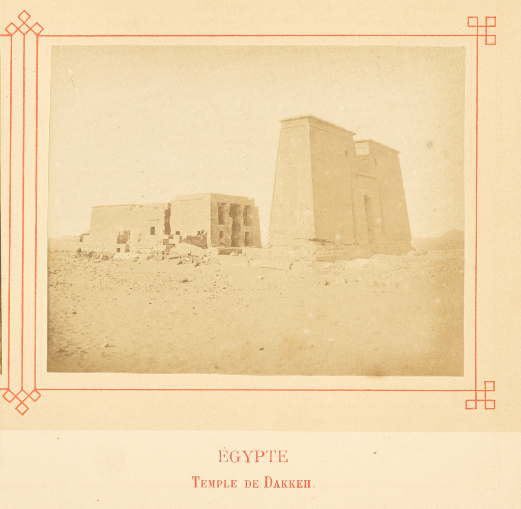 Félix Bonfils:Temple de Dakkeh., Poster Print Wall Art