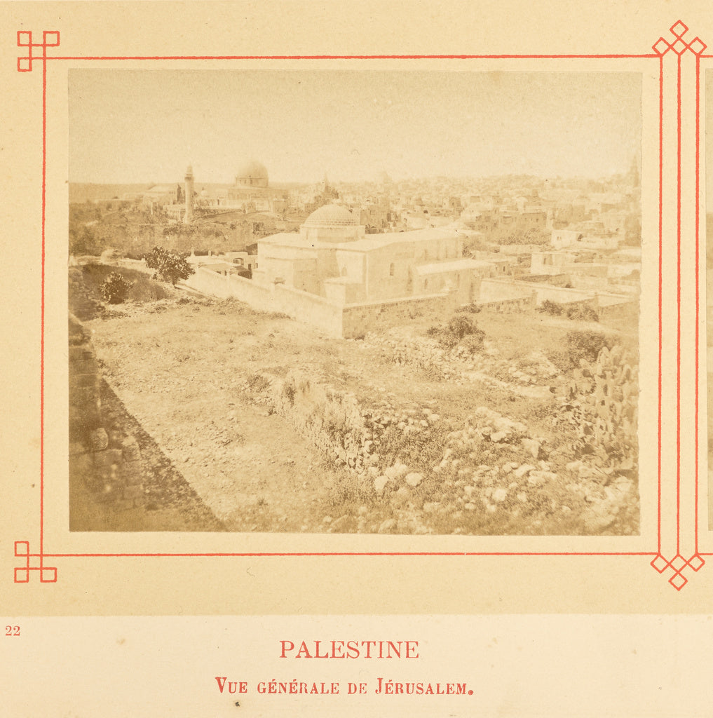 Félix Bonfils:Vue générale de Jérusalem., Poster Print Wall Art