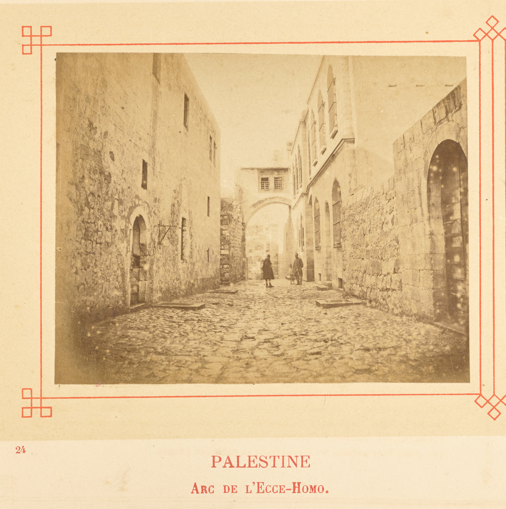 Félix Bonfils:Arc de l'Ecce-Homo., Poster Print Wall Art