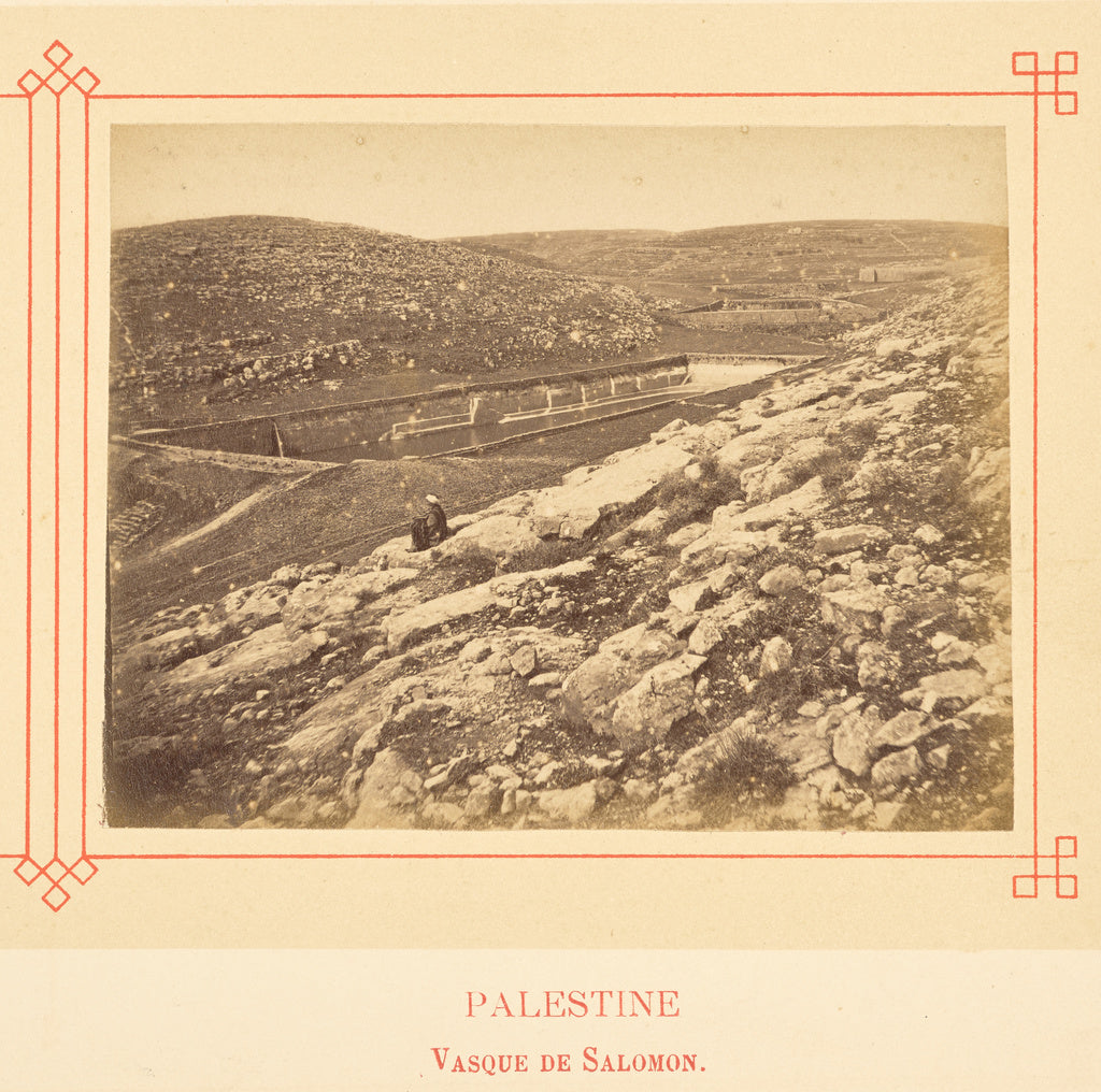 Félix Bonfils:Vasque de Salomon., Poster Print Wall Art