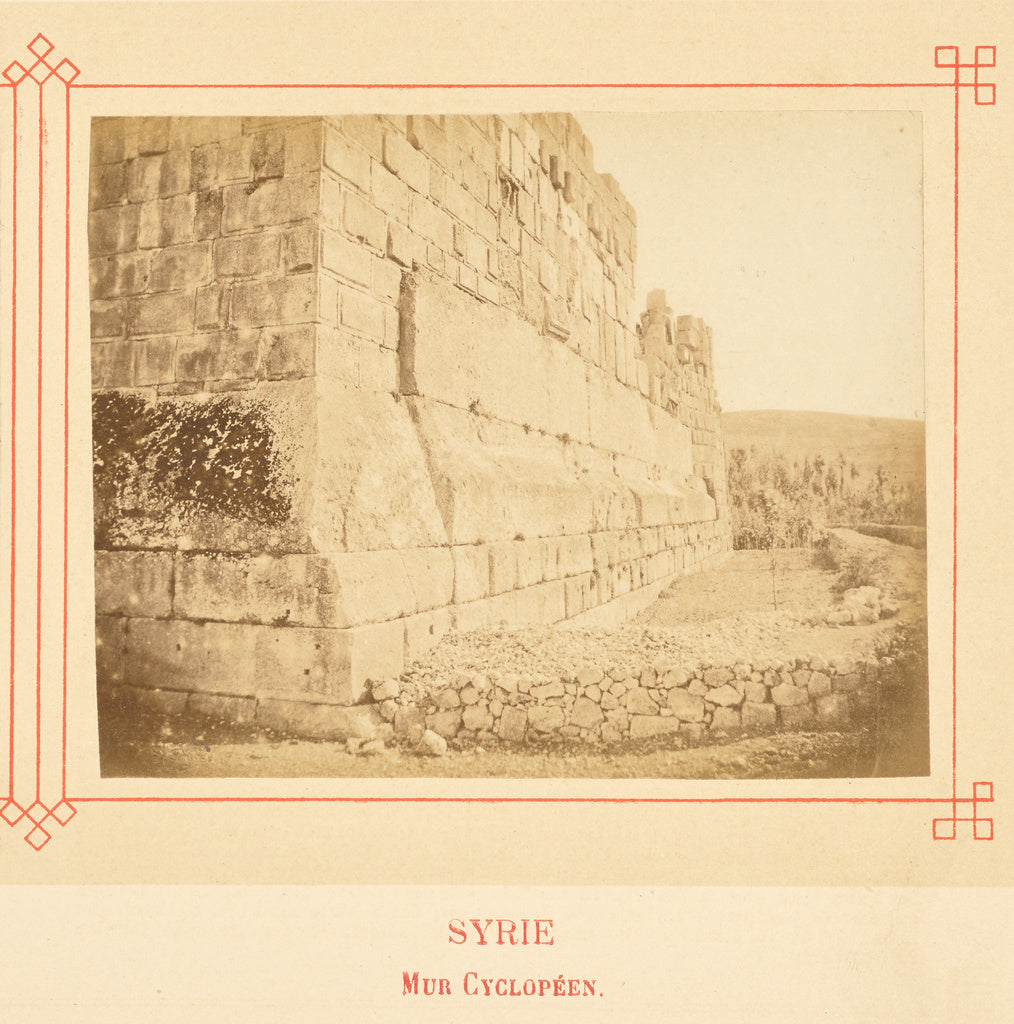Félix Bonfils:Mur Cyclopéen., Poster Print Wall Art