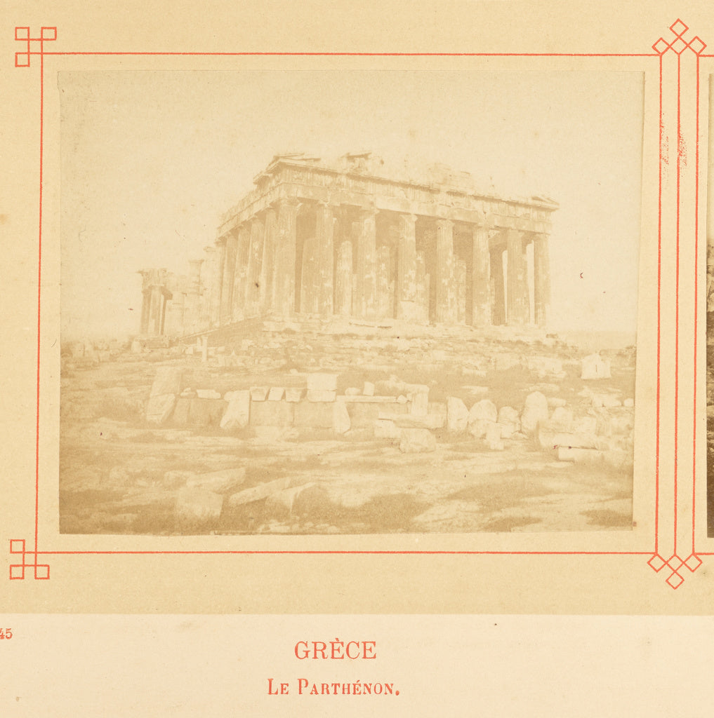 Félix Bonfils:Le Parthénon., Poster Print Wall Art