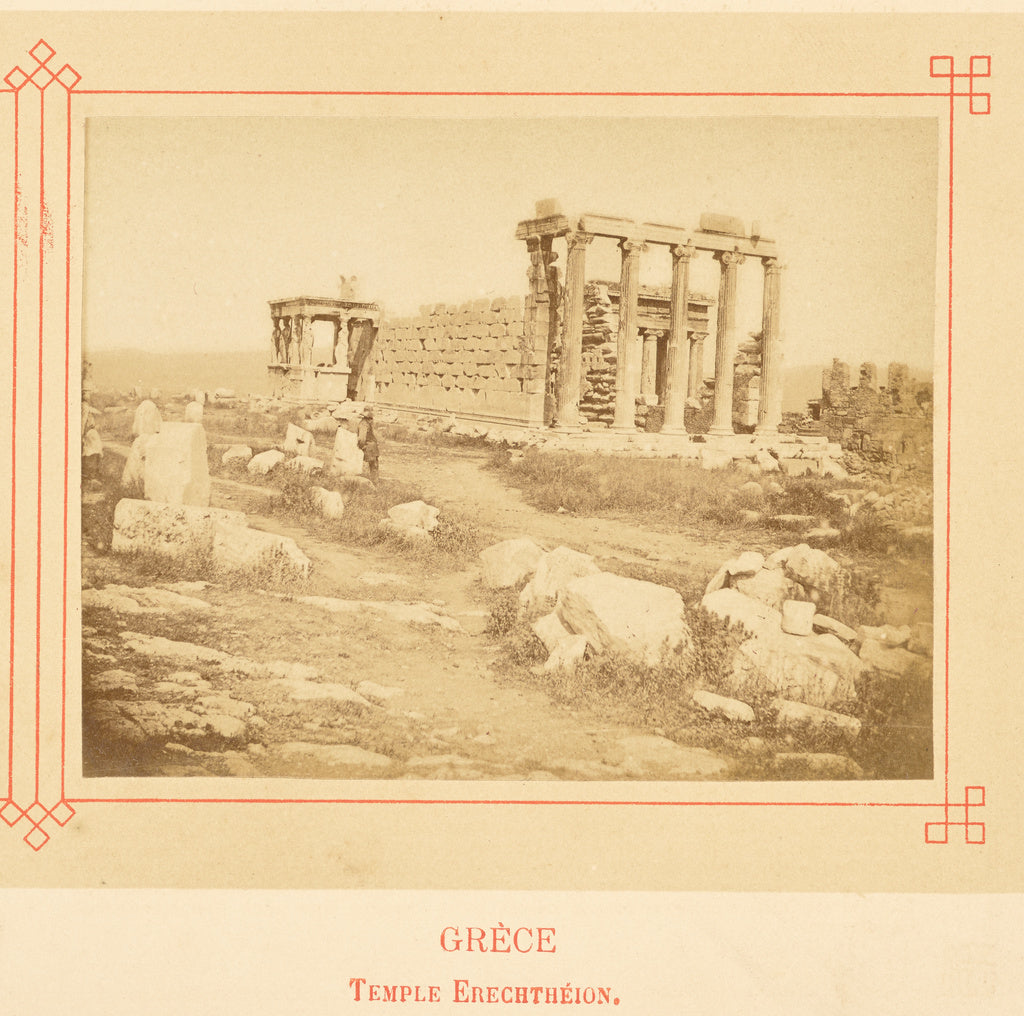 Félix Bonfils:Temple Erechthéion., Poster Print Wall Art