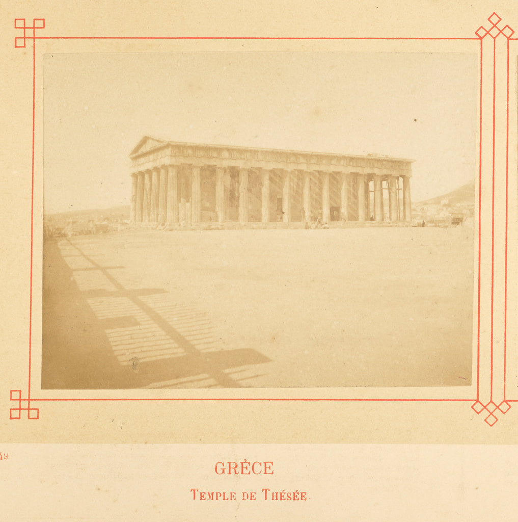 Félix Bonfils:Temple de Thésée., Poster Print Wall Art