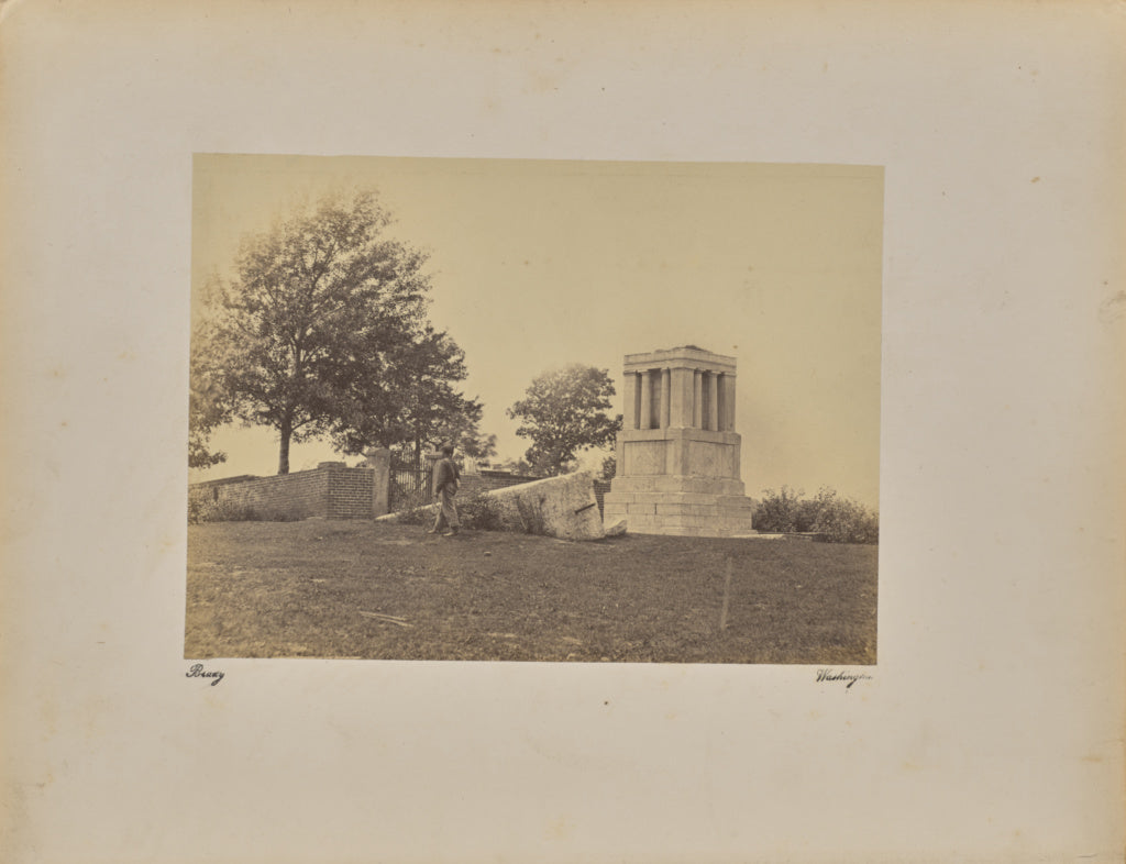 Mathew B. Brady:Tomb of the Mother of Washington. Fredericks, Poster Print Wall Art