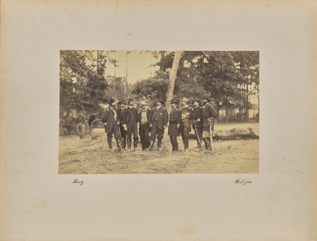 Mathew B. Brady:Baldy Smith and Staff, Poster Print Wall Art