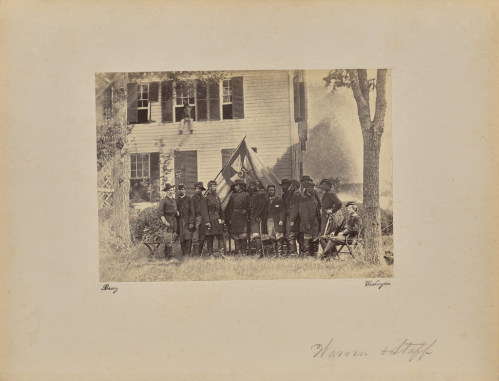 Mathew B. Brady:Warren and Staff, Poster Print Wall Art