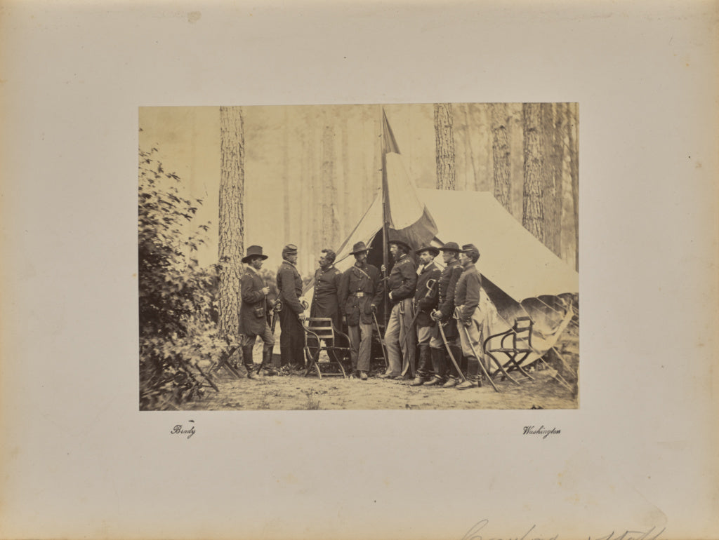 Mathew B. Brady:Crawford and Staff, Poster Print Wall Art