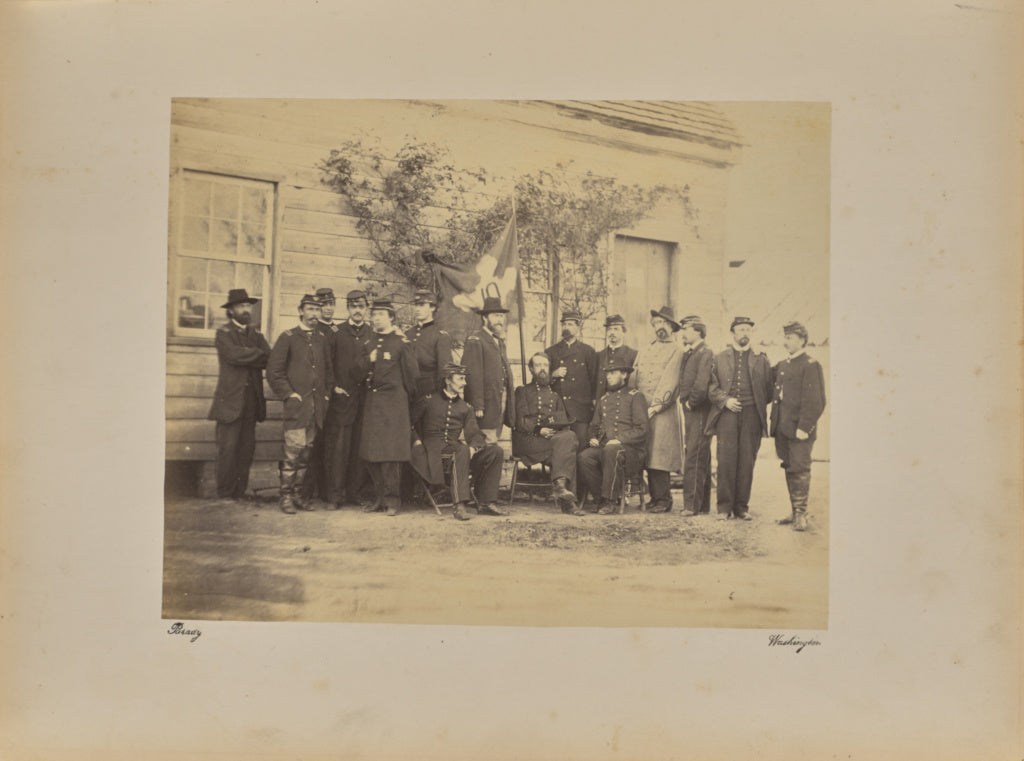 Mathew B. Brady:[Brigadier General Alfred H. Terry and Staff, Poster Print Wall Art