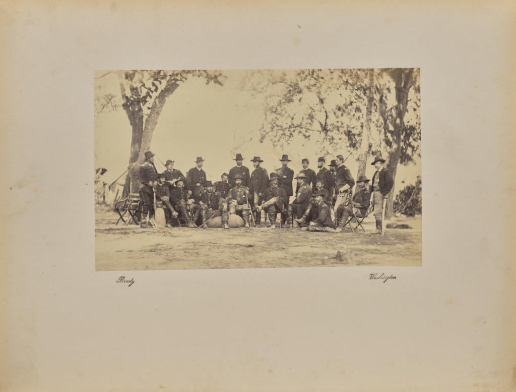 Mathew B. Brady:Burnside and Staff, Poster Print Wall Art