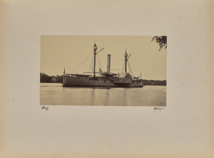 Mathew B. Brady:Gun Boat Agawam,16x12